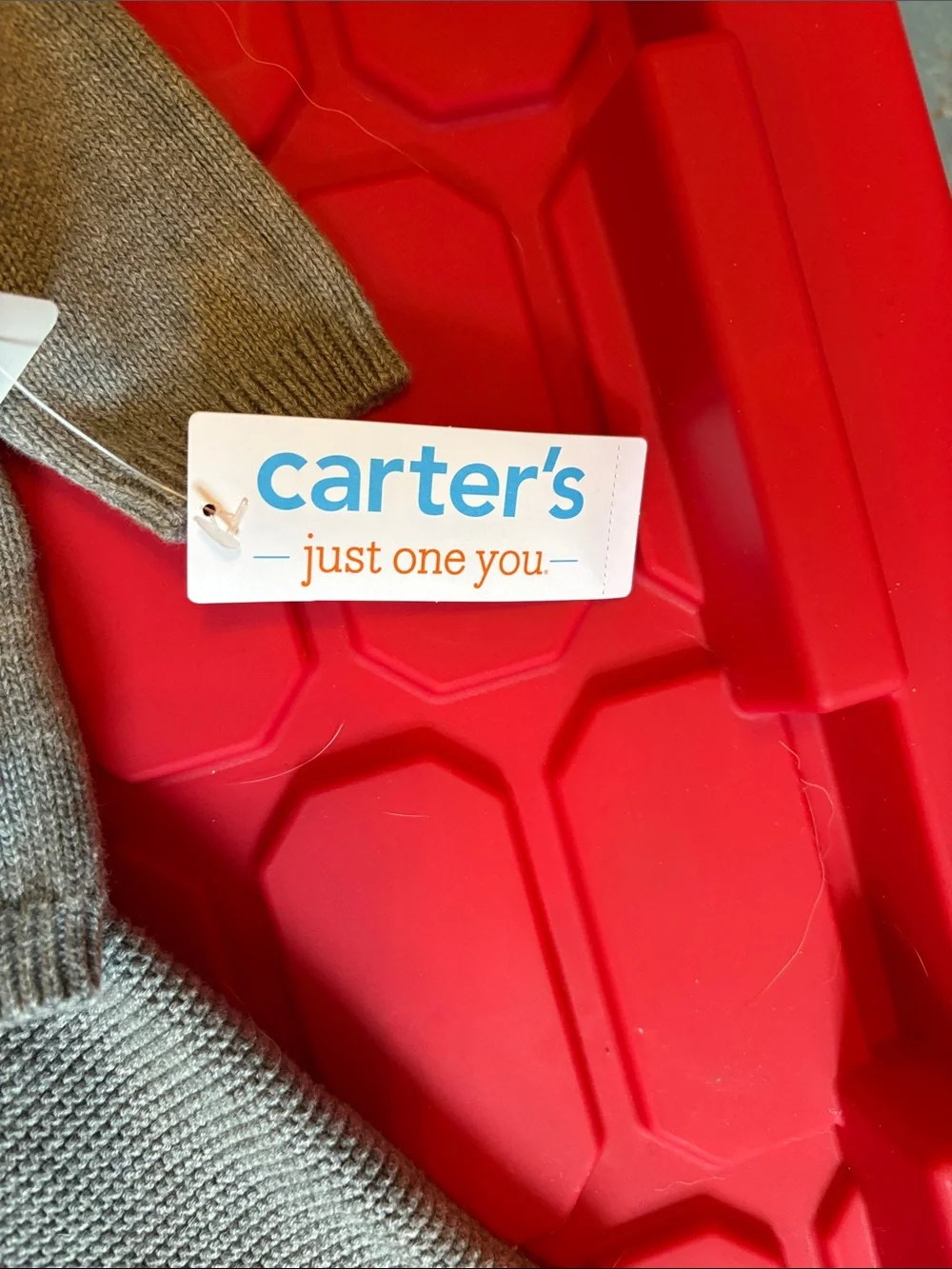 Carter's Gray Knit Two-Piece Set with Fox Face Detail
